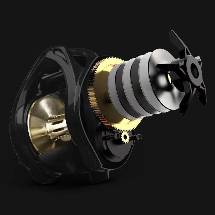 9+1BB Bait Casting Reel 16kg Drag Wide Body Sea Fishing Jig Wheel 6.3:1 Metal + Carbon Fiber Body Jigging Fishing Reel Saltwater