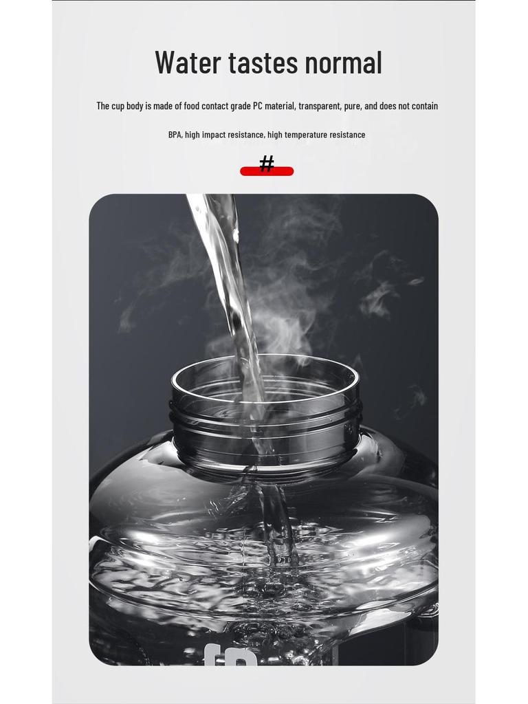 Ton Ton Durable High-Temp Resistant Outdoor Sports Water Bottle with Straw