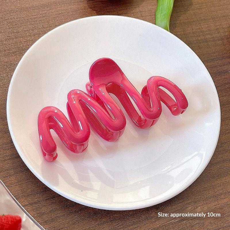 Colorful Jelly Wave Hair Claw Shark Hair Claw Clip Women Girls Korean Sweet Simple Irregular Hair Clip Hair Accessories