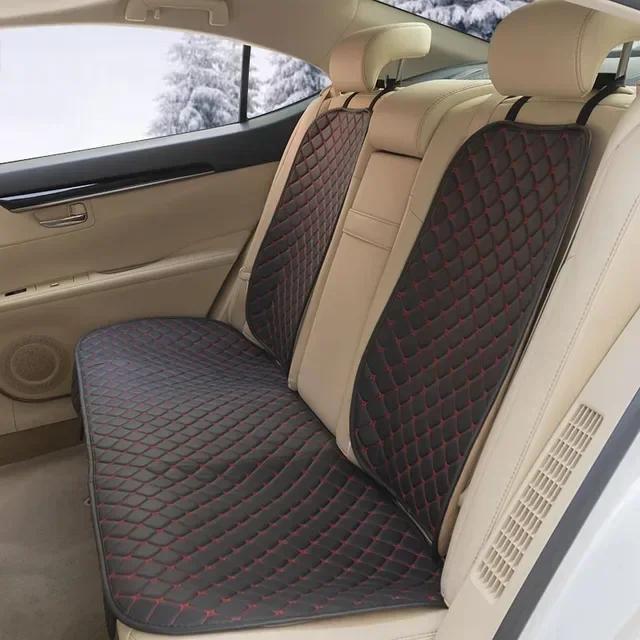 Four Seasons Leather Car Seat Cushion Pad Mat Car Seat Covers Set Front Rear Seat Protector Auto Interior Accessories Universal