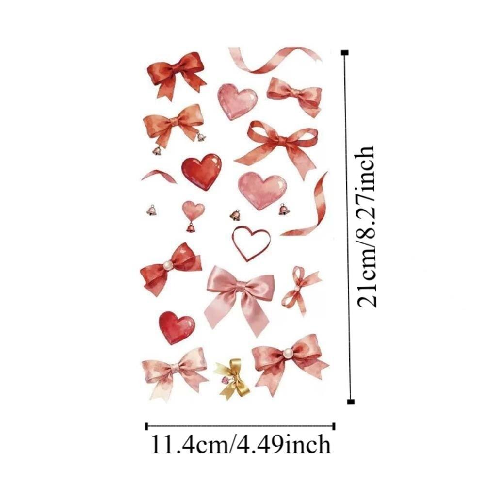 Pink Bowknot Ribbon Colorful Bow Tattoo Stickers Waterproof Makeup Stickers  Live House