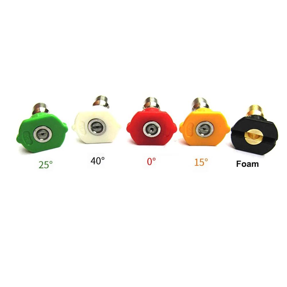 Pressure Washer Gun Car Washing Gun With 5pcs Soap Spray Nozzles 14mm M22 Socket 1/4" Quick Release Snow Foam Gun Car Water Gun