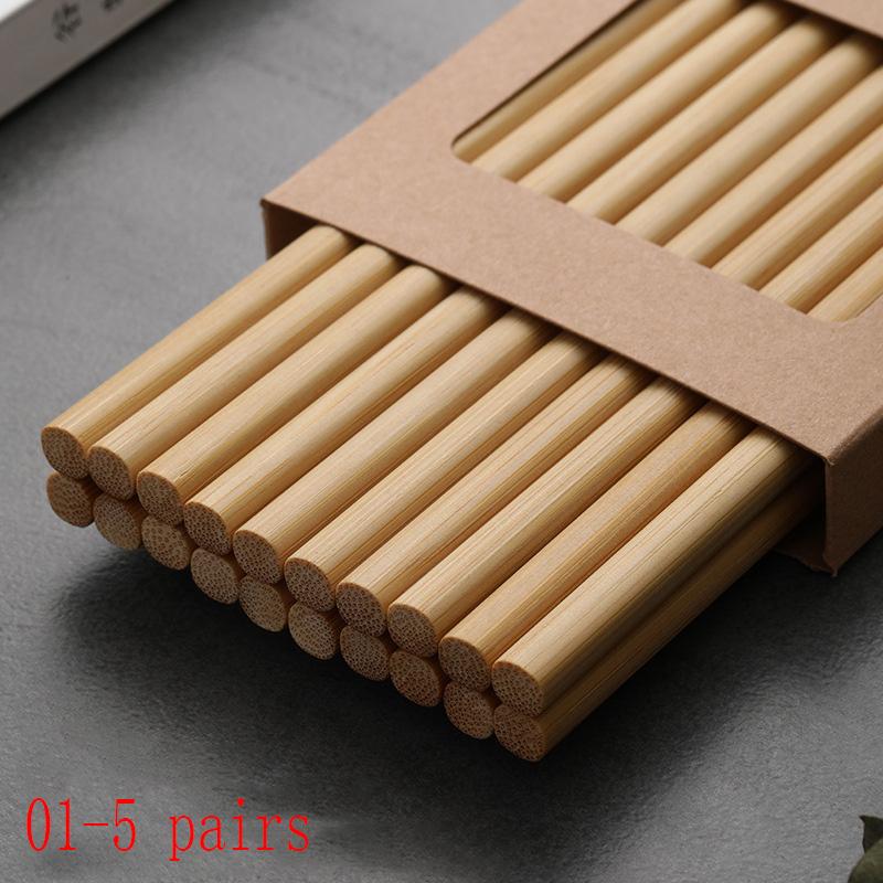 Premium Natural Bamboo Chopsticks with Crystal Tips Nanmu Bamboo Chopstick Set Mold-Resistant & Non-Slip Tableware
