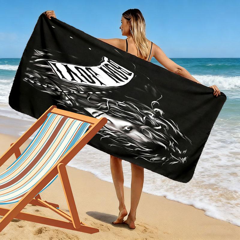 John Francis Bongiovi Jr Druck Strandtuch, Großes Weiches Schnelltrocknendes Handtuch für Strand Camping Schwimmen