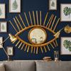 Handcrafted Eye Shape Rattan Wall Mirror | Boho Wall Mirror | Wooden Frame Wall Hanging for Living Room, Bedroom, Entryway 42 x 3 x 40 cm