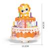 Cute Animated Birthday Cake Toy With Music & Light Removable Candles With Universal Wheel Early Education Gift For Kids Toddlers