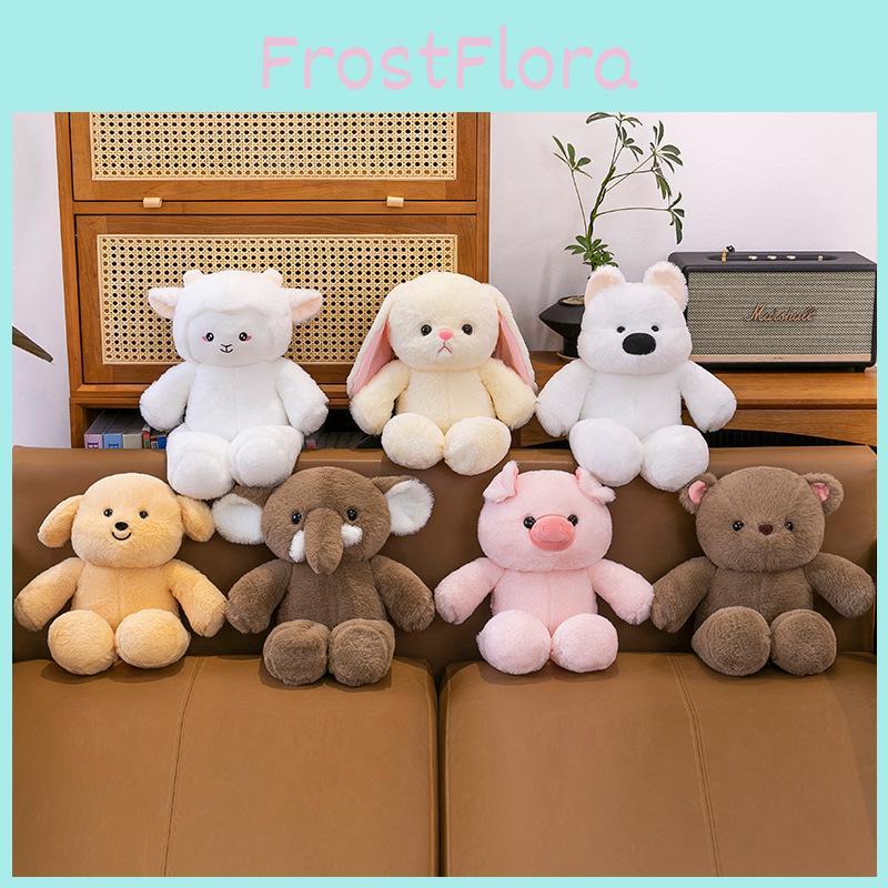 Cute Pigs Dogs Rabbits Animal Plush Dolls With Short Plush Filling For Kids And Babies