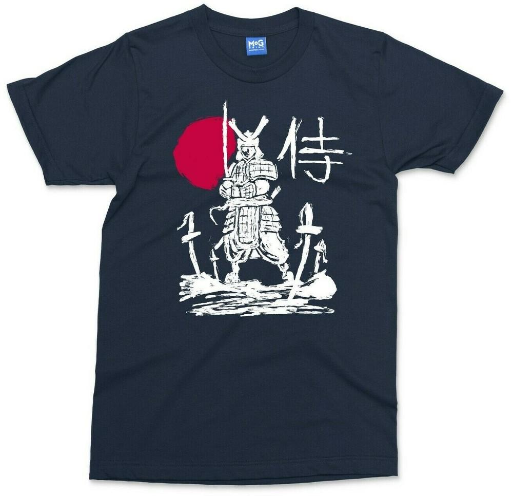 Samurai Paint Sketch Art TShirt Gift Japan Sun Warrior Swordsunisex Japanese Tee S