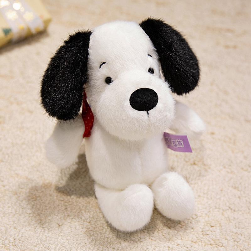 

Cute white puppy dog doll plush toy teddy dog doll boy rag doll birthday gift 30cm
