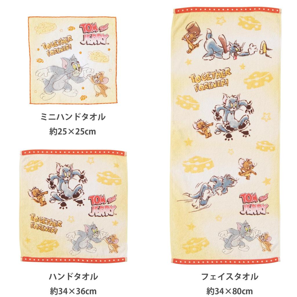 Marushin Tom and Jerry Face Towel Together Forever 4105022100 34 X 80cm Approx.