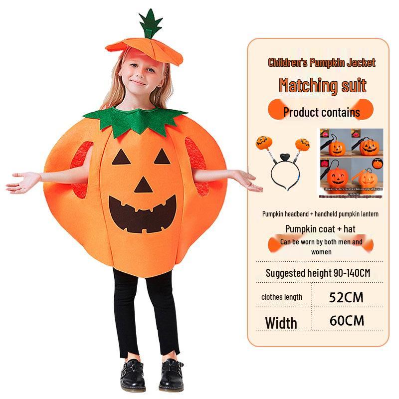 Halloween Pumpkin Costume: Kids' & Adults' Cosplay Outfit for Performances