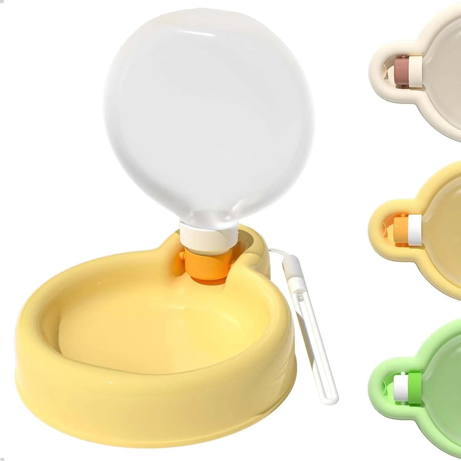 

Портативная бутылка для воды для собак, диспенсер для маленьких и больших собак, складная миска для щенков, для прогулок на открытом воздухе, для питья, непротекающая, товары для питомцев жёлтый