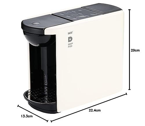 UCC Drip Pod Single-Serve Coffee Machine, Capsule Type, DP3, 700ml, White
