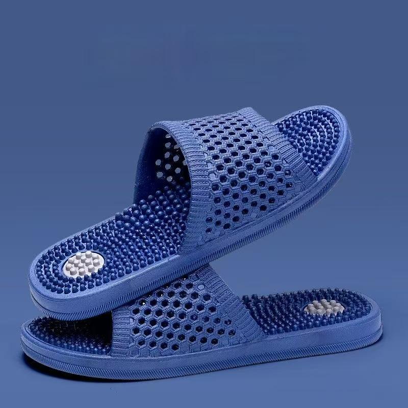 Summer Man's Foot Massage Slippers Women's Soft Sole Non Slip Light Sole of The Foot Particle Thorny Home Slippers Bathroom Slippes
