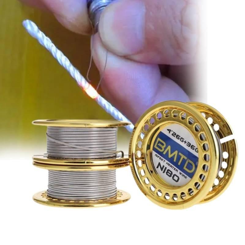 High-quality Ni80 Clapton Heating Wire Dual Tri Quad Core 5 Meter Spool For Vaping Enthusiasts