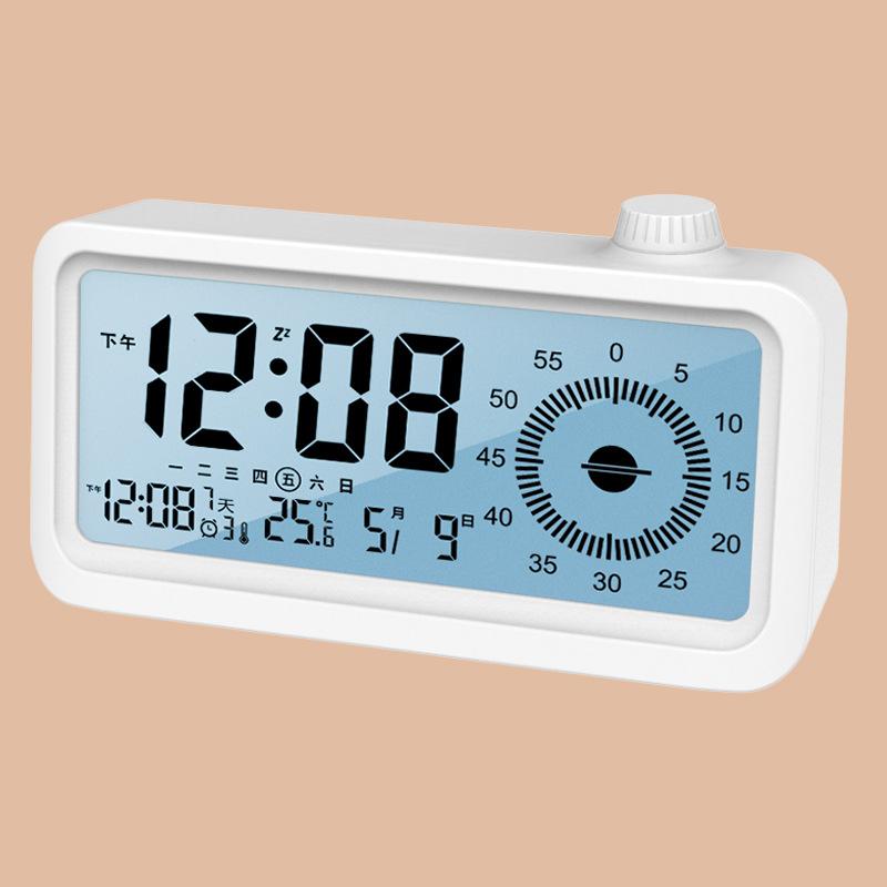 Visual Timer Simple Alarm Clock Three Sets of Alarm Clocks, Luminous Dual Display Countdown Timer Children's Alarm Clock 2318