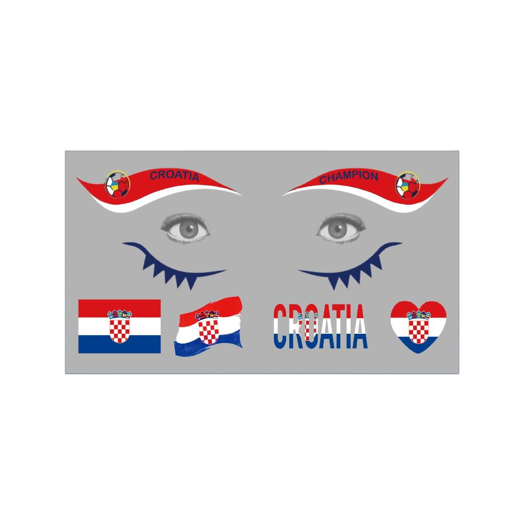 Multi Flag Color Stickers Sports Fans Party Party Temporary Stickers For Face