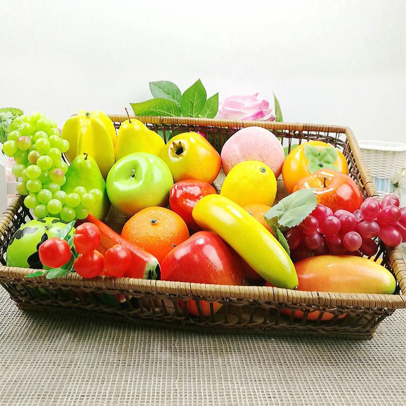 1 Set Artificial Fruits Home Realistic Faux Fruits For Centerpieces Party Dinning Tabel Decor Display Props Mix Fruits Set