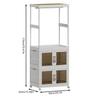 Mobile Wardrobe Portable Closet with Haging Rod & Cabinet Clothes Organizer Clothing Storage Shelf for Bedroom Living Room