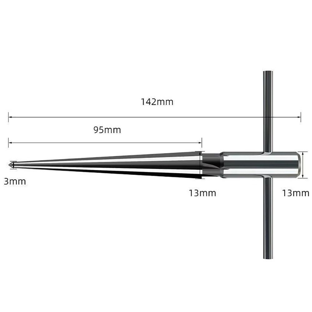 2Pcs/Set Carbon Steel Tapered Reamer Tool Hexagonal Shank 3-13mm 5-16mm Chamfer Taper Reamer Set Handheld Round Shank