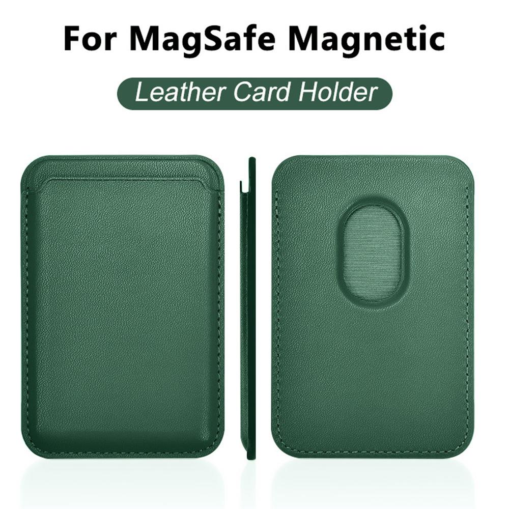 Universelle Kartenhalter-Tasche Für Alle Smartphones Für Magsafe Kabelloses Laden Magnetisches Telefon Leder-Geldbörse Kartenclip Zubehör