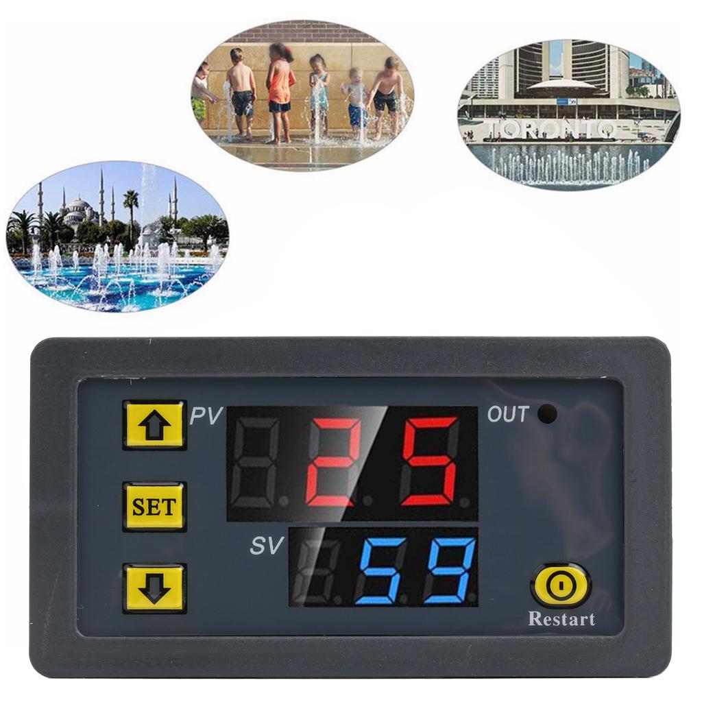 Digital Delay Relay with LED Display for Adjustable Timing Control In Automation Circuits DC12V 24V AC110V 220V Compatible
