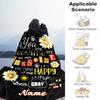 Yellow Sunflower222 Personalized Text Blanket Cozy Personalized Blanket Comfortable Great for Bed Sofa Office Chair Living Room