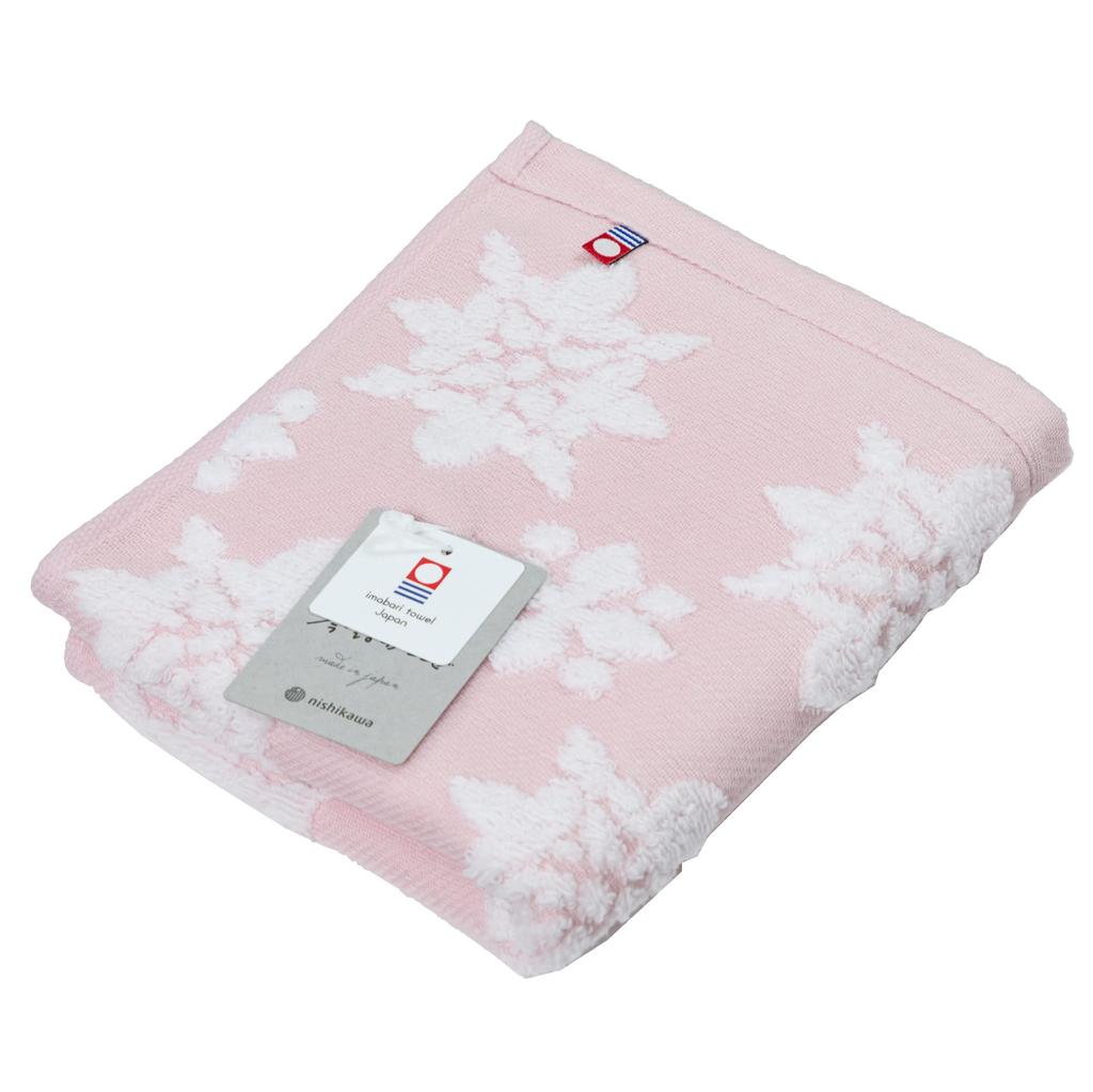 Nishikawa Face Imabari Gardenia Made In TT21121000 Towel, 34x80cm, 100% Cotton, Imabari-Made, "Happy Gauze" Design, Pink, Japan,