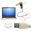 LED Clock Fan Mini Fan DC 5V USB Powered Cooling Flashing Fan Clock Fans Time Temperature Clock Fan for Laptop PC Notebook