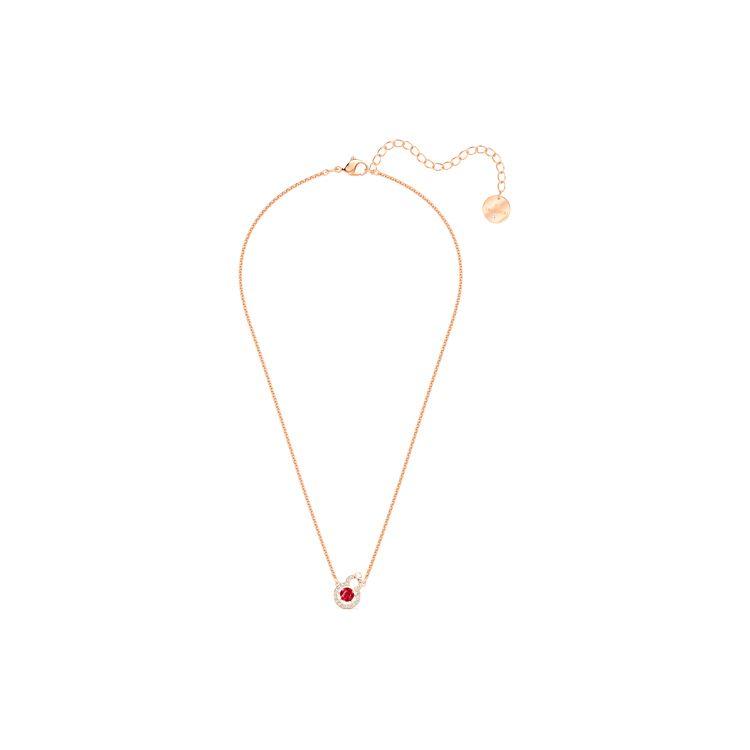 Swarovski Full Blessing Hulu Necklace Women Necklace Red 5539897
