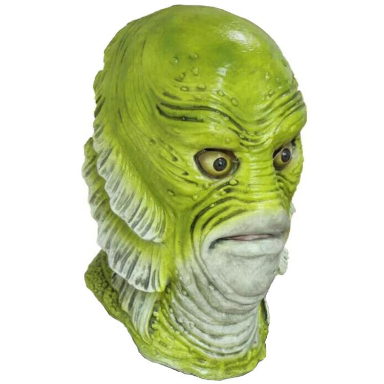 Monster Human Fish Head Mask With Latex Material For Role Play And Festival Costumes