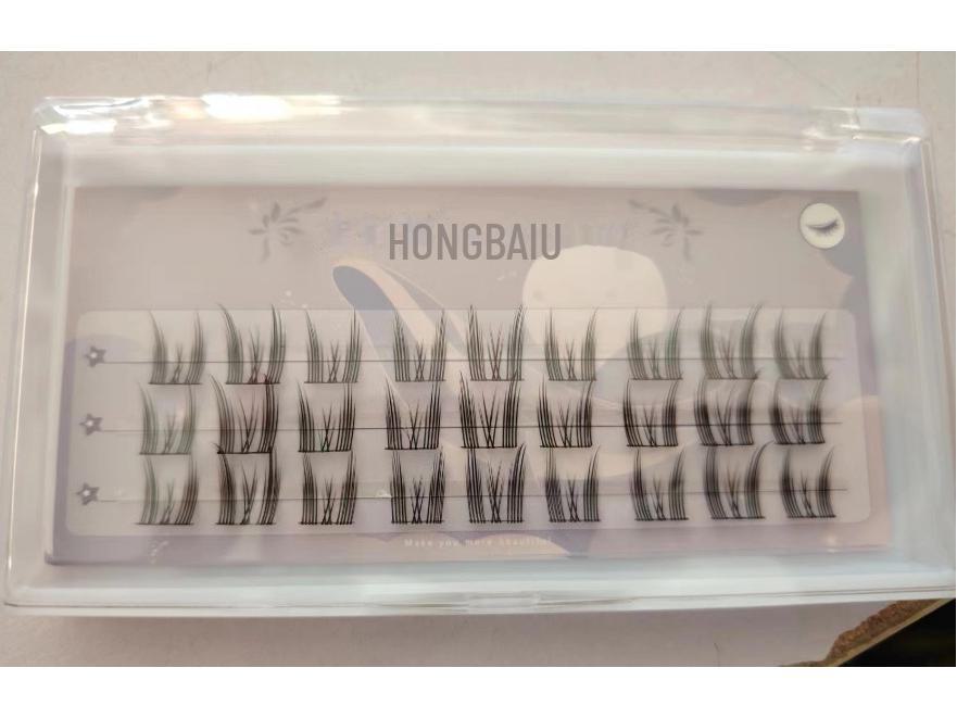 Segmented Cat Elf False Eyelashes: Little Flame Sunflower Style