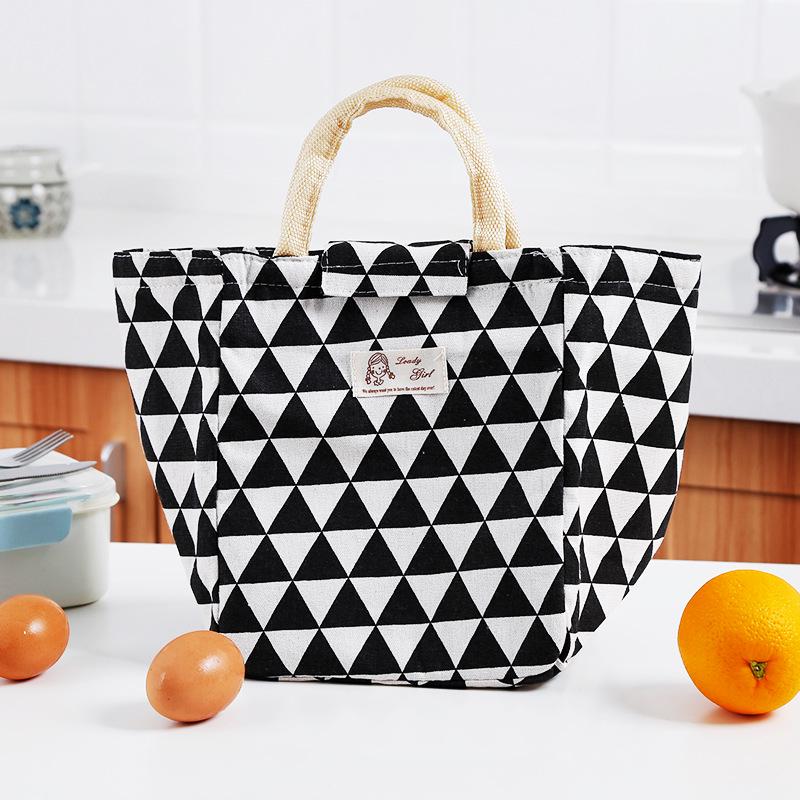 

Сумка для обіду в новому стилі, полотняна коробка для обіду, шнурок, сумка для пікніка, маленька екологічна сумочка, контейнер для вечері, сумки для зберігання їжі 19*16*23.5cm