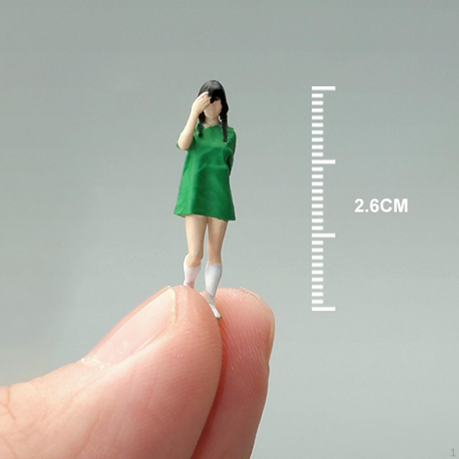 

1/64 Диорама Фигурка Уличные Люди Модель Раскрашенная вручную Смоляная Миниатюрная Сцена Носки Девушка для Fariy