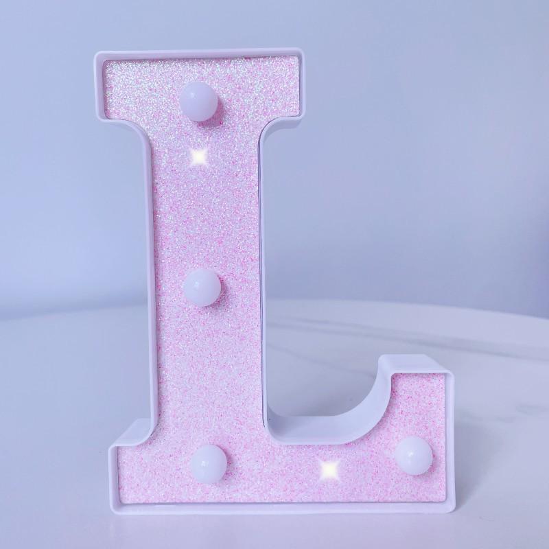 Pink LED Letter Light for Celebrations and Proposals