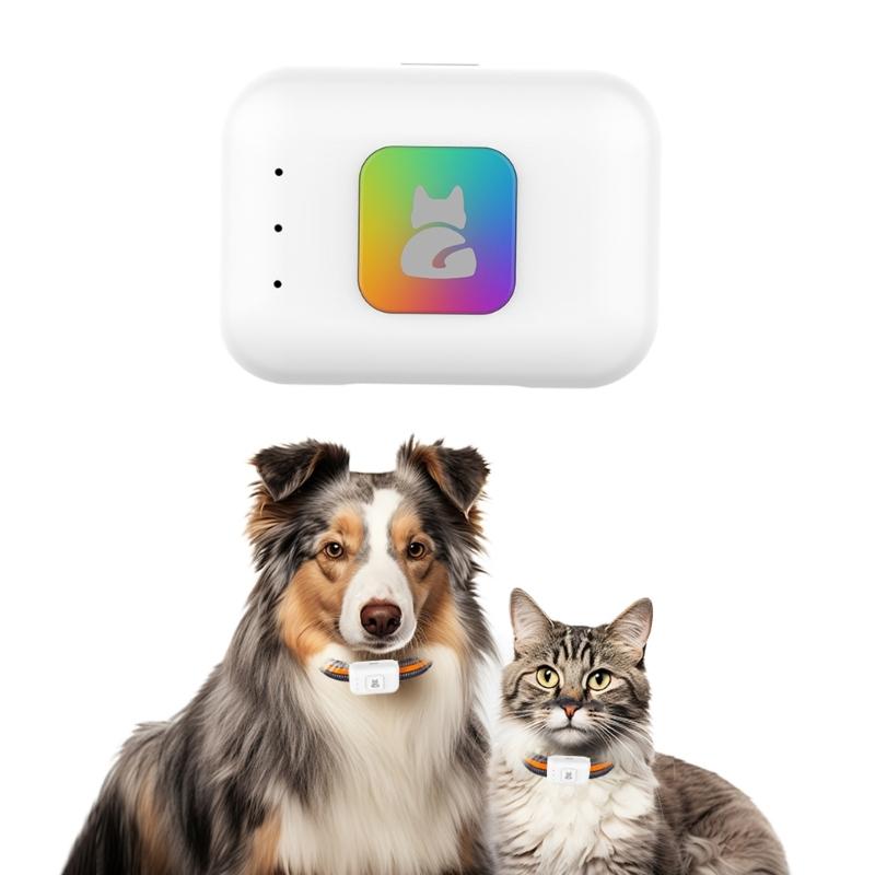 Energy Efficient Waterproof Pet Tracking Device With LED Light Low Power Consumption 10+ Days Standby For Dogs Cats