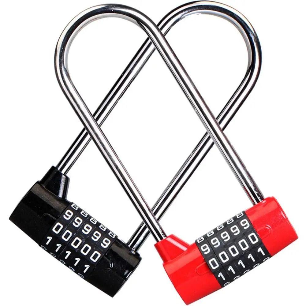 Security Gym Door Lock 5 Digit Combination Padlock Portable Lengthened Shackle Lock Trolley Case