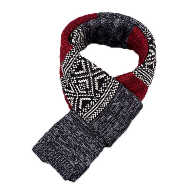 Winter Men Knitted Scarf Fashion Men'S Scarves Warm Neckerchief Face Protection Long Shawl Wool Bufanda Male Accessories