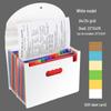 Rainbow 24-Grid Flip Rope PP Multi-layer Document Organizer Bag