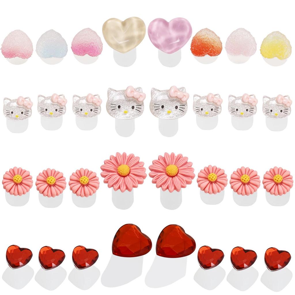 8-Piece Japanese & Korean Daisy Silicone Toe Separators for Nail Art