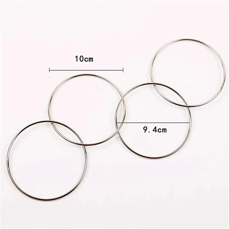 4Pcs/set Magic Rings Fun Toys Magical Tricks Classic Linking Iron Hoops Playing Props Close-up Magic for Beginner Magicians TMZ