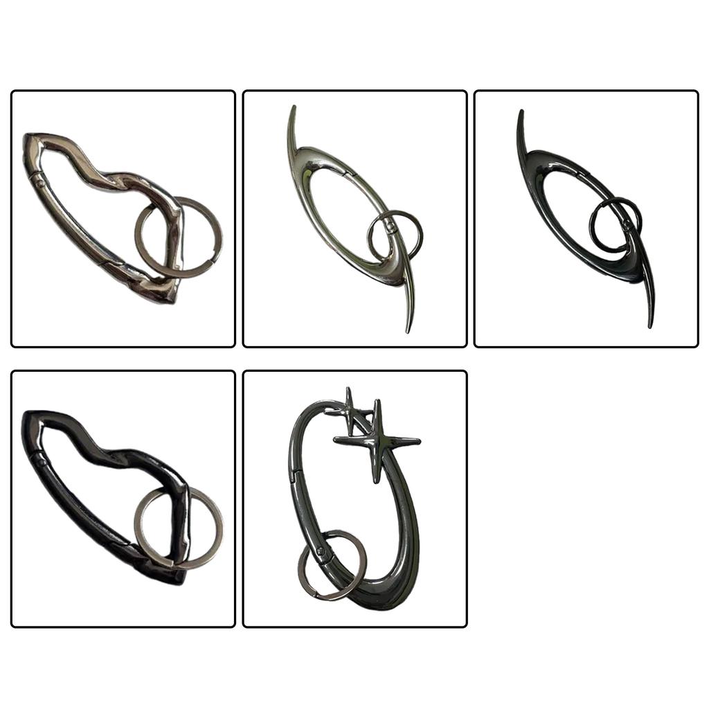 Stylish Y2K Star Carabiner Keychain Minimal Stainless Steel Star Carabiner Keychain Pendant for Bags and Backpacks
