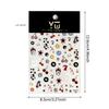 3D Embossed Cherry Nail Art Stickers Self Adhesive Pool Dice Design Manicure DIY Accessories Nail Art Decals for Creative Nail