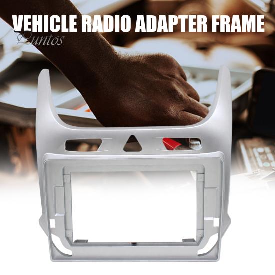 Double Din Dash Kit 10-Inch Car Radio Fascia Frame for Cobalt 2016+, Center Console Silver Mounting Faceplate Navigation Bracket, Stereo Install Bezel