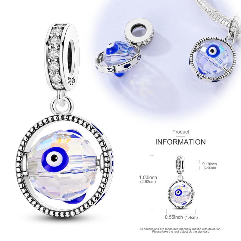 Girl Original Sparking Spinning Charms Metal Snowflake Windmill Lock Pendants Beads Fit Bangle Accessory Gift Ideal for Elegant Fashion Beautiful