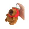 Kapibala Plush Keychain Strawberry Hat Cute Hanging Bag Packaging Decoration Girl Small Gift Cute Pendant