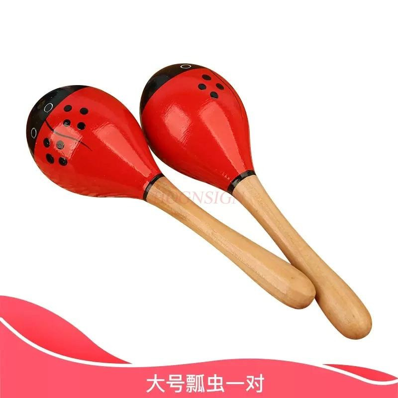 Baby Sand Hammer Early Education Music Percussion Instrument Sand Ball Children Ring Bell Red Grasping Tracking Listening