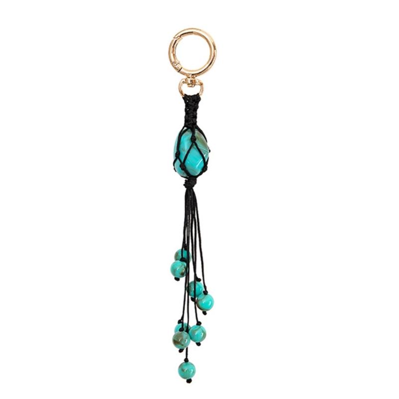 

Fashoinable Handwoven String Pendant With Vibrant Stones Perfect For Adding Natural Charm to Any Room Decoration