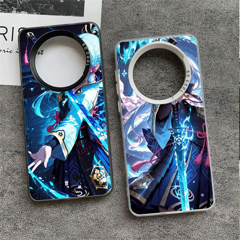 Genshin Impact Kamisato Ayaka Weiche Handyhülle für Xiaomi Redmi Note 13 14 15 Pro Plus 12S 12 11S 11 11T 10S 10 Stoßfeste Abdeckung