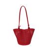 Spring woven pattern bag women's new large-capacity commuter tote bag large-capacity hollow armpit bag